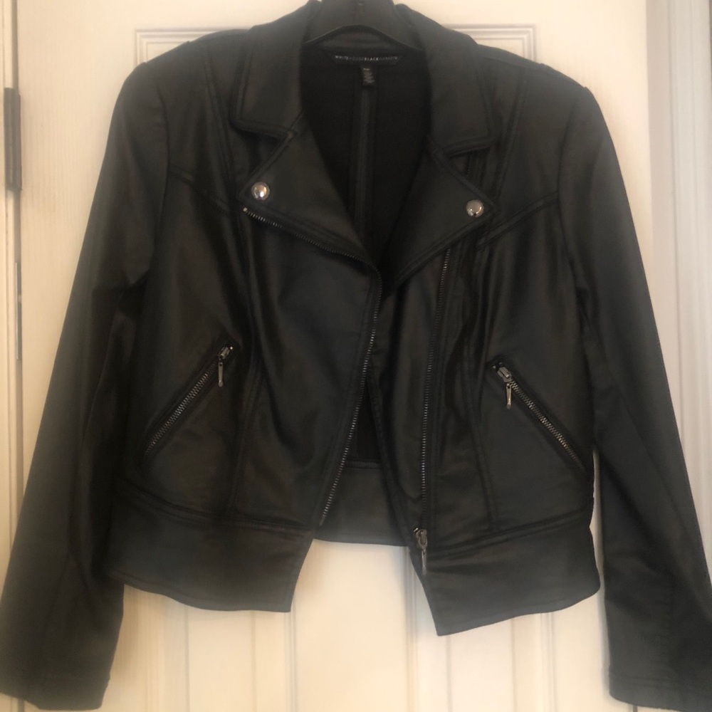 White House Black Market Black Moto Jacket